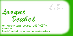 lorant deubel business card